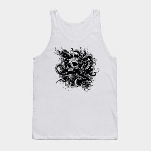 gothic kraken skull Tank Top